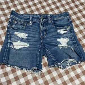 American Eagle Outfitters Ripped Blue Jean Shorts